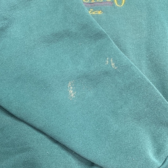 Vintage H.L. Miller Gold San Fransisco Green Crewneck Sweatshirt Size XL Grunge - Picture 6 of 7